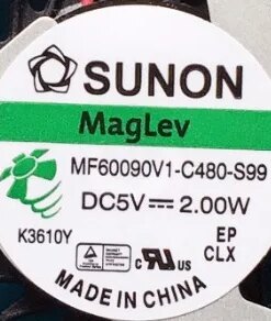 Alternative view of Asus K55U X55U A55 X45A X45U SUNON MF60090V1-C480-S99 Cooling Fan