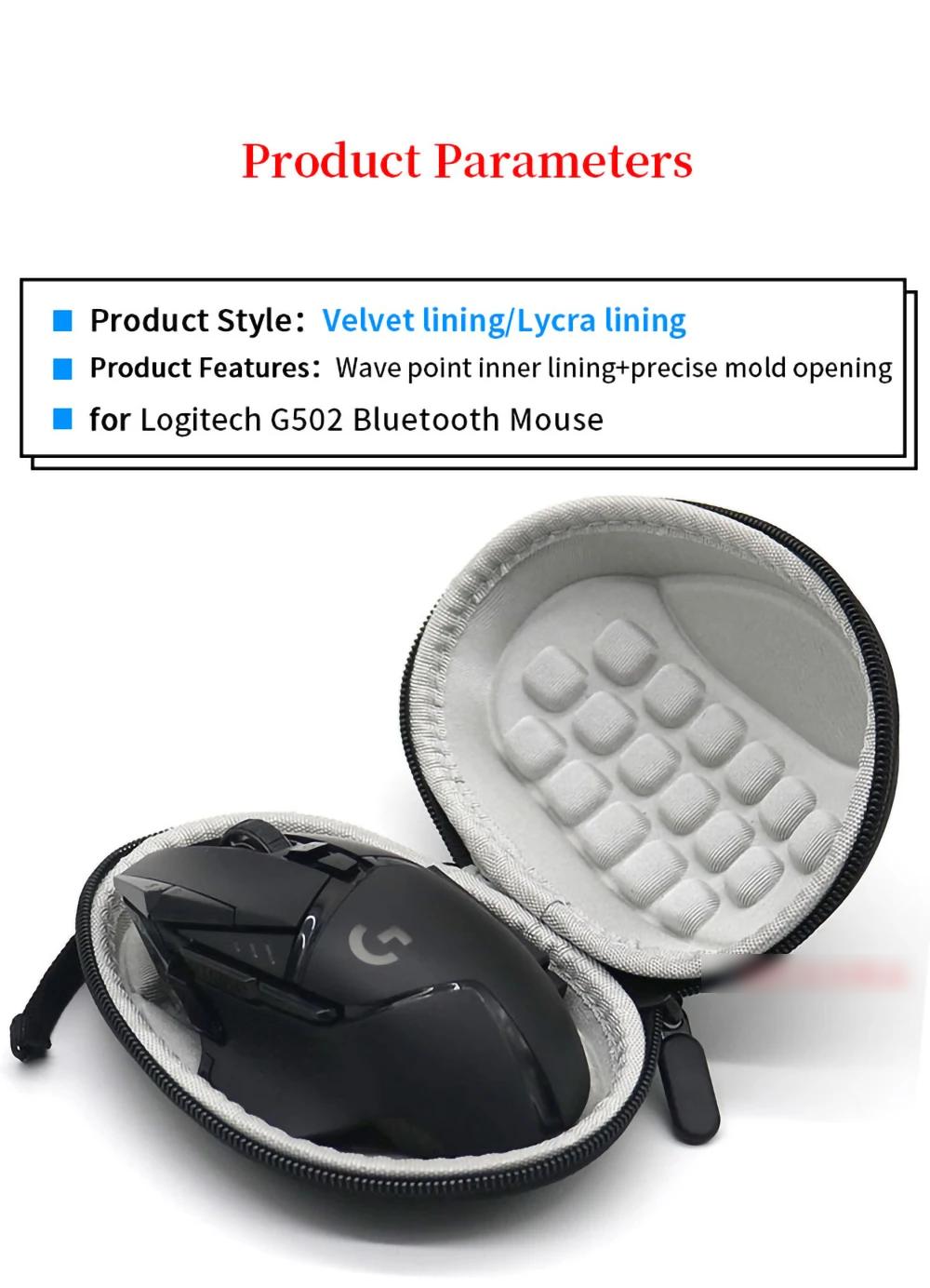 Hard EVA Storage Bags for Logitech G502 Wireless Mouse Portable Protection Box Mice Travel Carrying Case