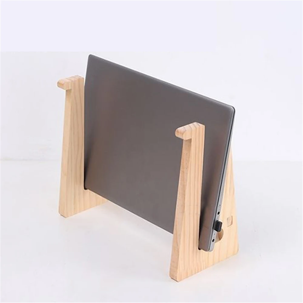 Wooden Laptop Holder Detachable Natural Base Eco Stand Cooling Organic Bracket 10 - 17 Inch - Image 3