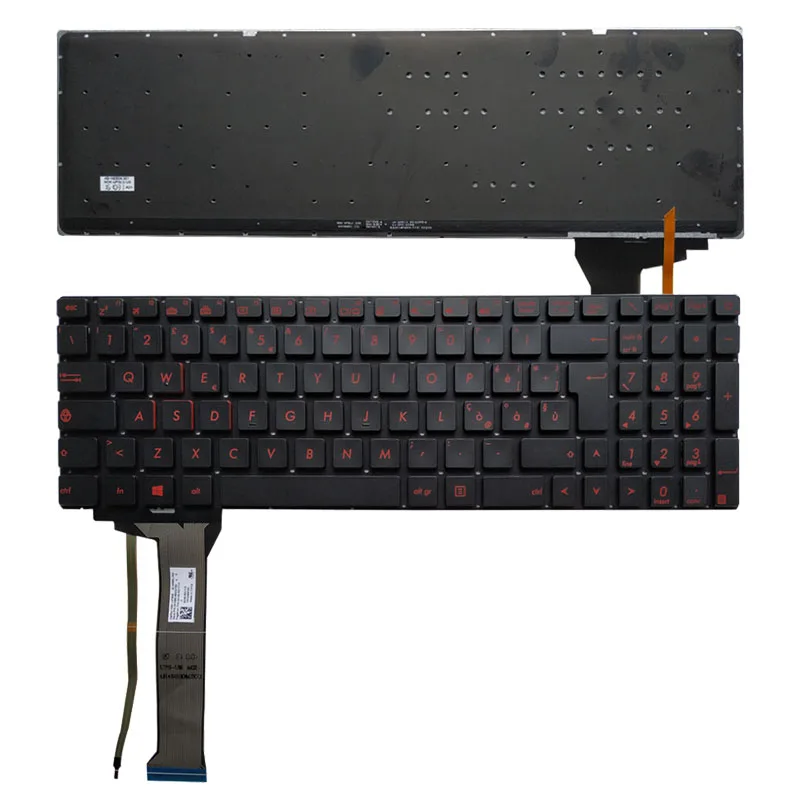 Asus GL752 GL752V GL752VL GL752VW GL752VWM BR DE IT PT TR CH backlit keyboard - Image 4