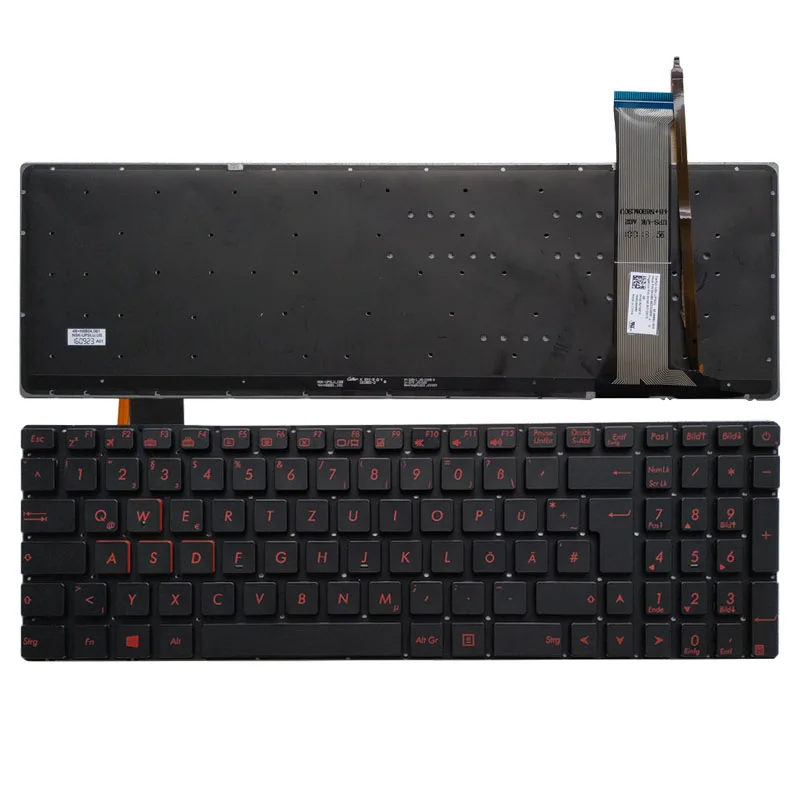 Asus GL752 GL752V GL752VL GL752VW GL752VWM BR DE IT PT TR CH backlit keyboard - Image 5