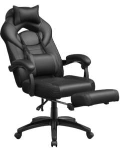 Adjustable Gaming Chair 135 angle backrest Adaptive Vegan Leather Thick Pad Resting Ergonomic Chair Neck Leg Rest
