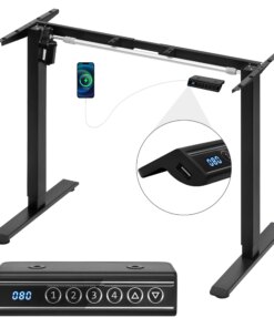 Ergonomic Stand Up Desk Laptop Table Height Adjustable Electric Lifting Frame USB Charging Control