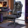 Ergonomic Gaming Chair Adjustable 135° angle backrest Telescopic Foot Head rest Lumbar Support