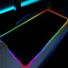 Black RGB Led Gaming Mouse Pad PC Laptop Large Keyboard Cover Desk-mat Rubber Non-Slip