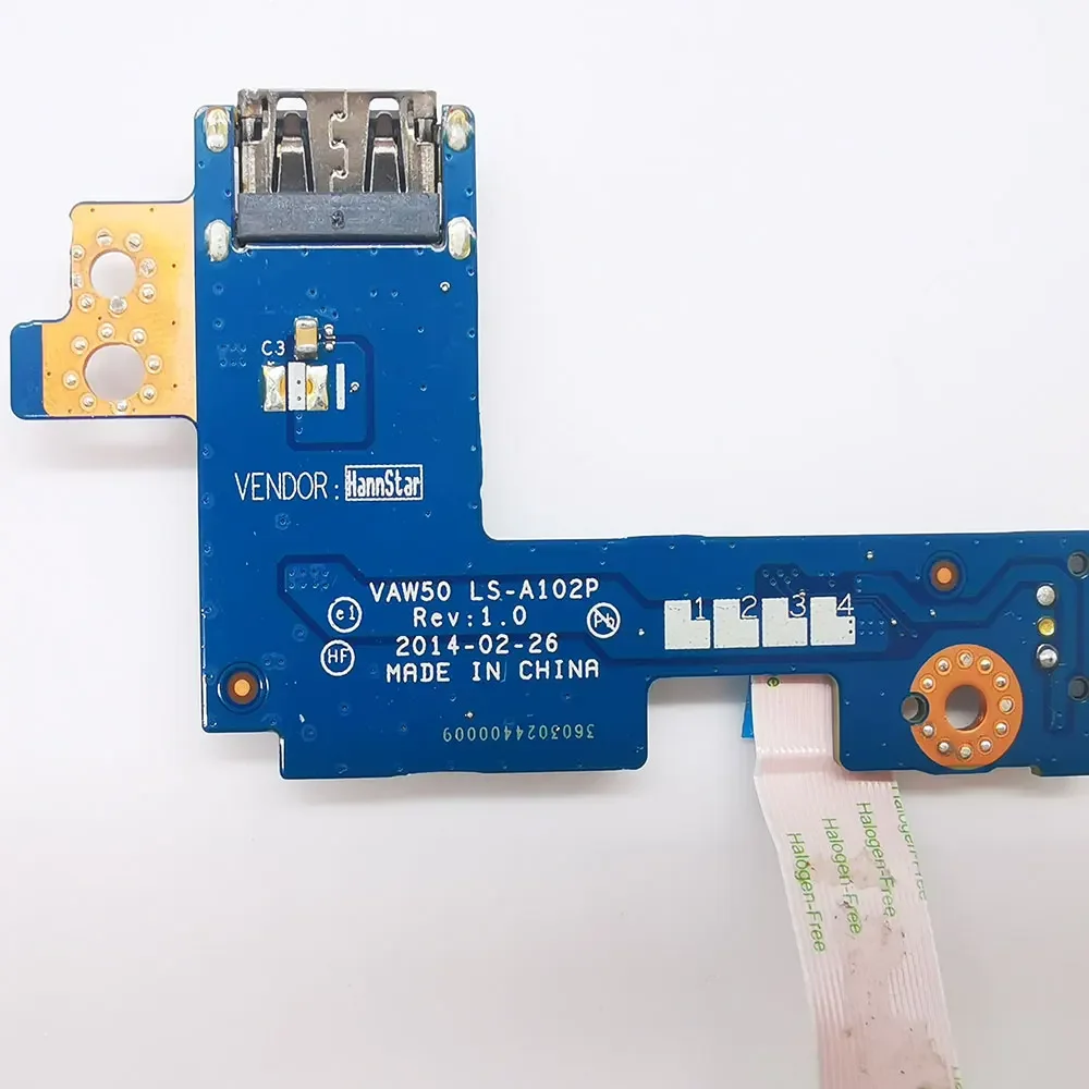 Dell Latitude E5540 F15G3 USB WIFI switch board VAW50 LS-A102P - Image 4