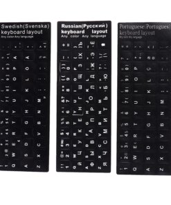 Spanish Sweden Portuguese Russian Hebrew Keyboard Sticker Letter Alphabet Layout Laptop Button - Image 5