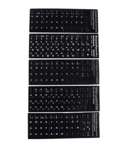 Spanish Sweden Portuguese Russian Hebrew Keyboard Sticker Letter Alphabet Layout Laptop Button - Image 3
